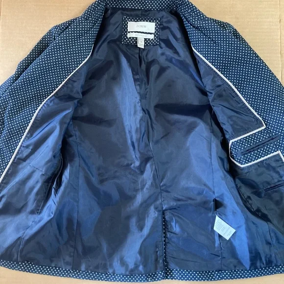 J Crew Schoolboy Polkadot Blazer size 0 - Picture 8 of 16